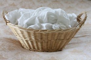 wicker laundry basket