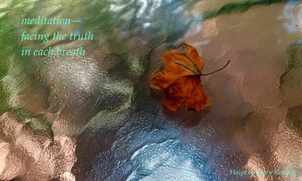 Meditation Haiga (glass table)
