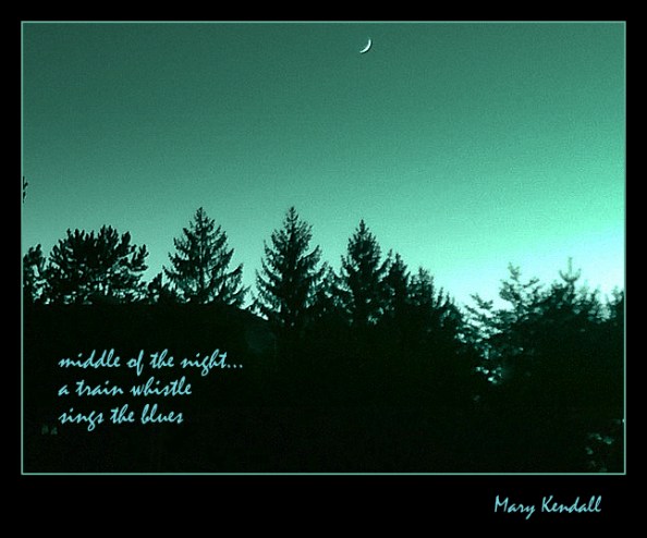 train whistle haiga