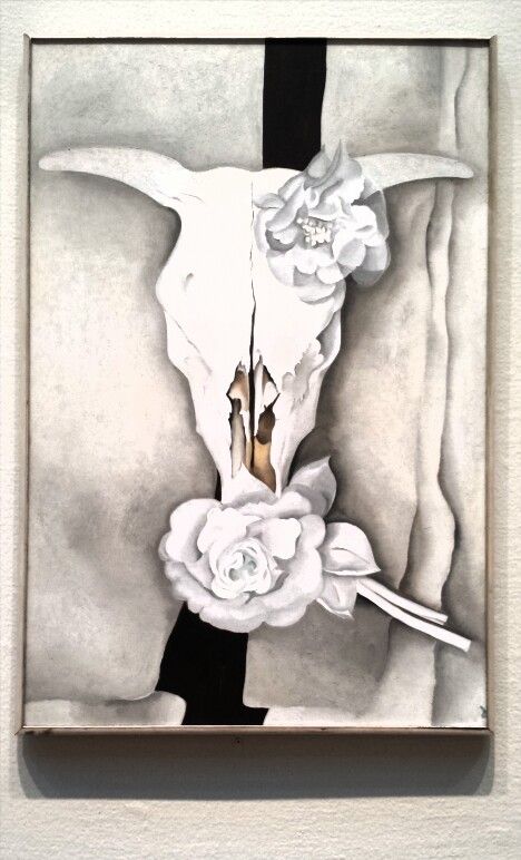 Cow's Skull with Roses