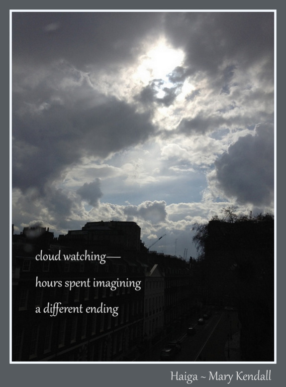 cloud watching haiga 2